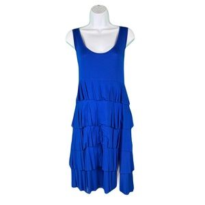 Royal blue tiered sleeveless dress sz L Spense